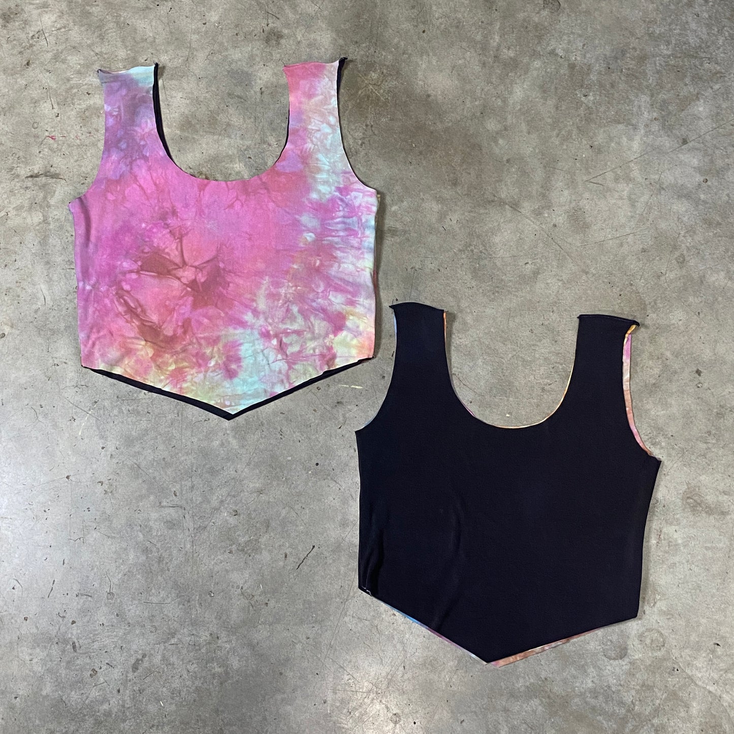 Aries Crop, Reversible, Black and Rainbows