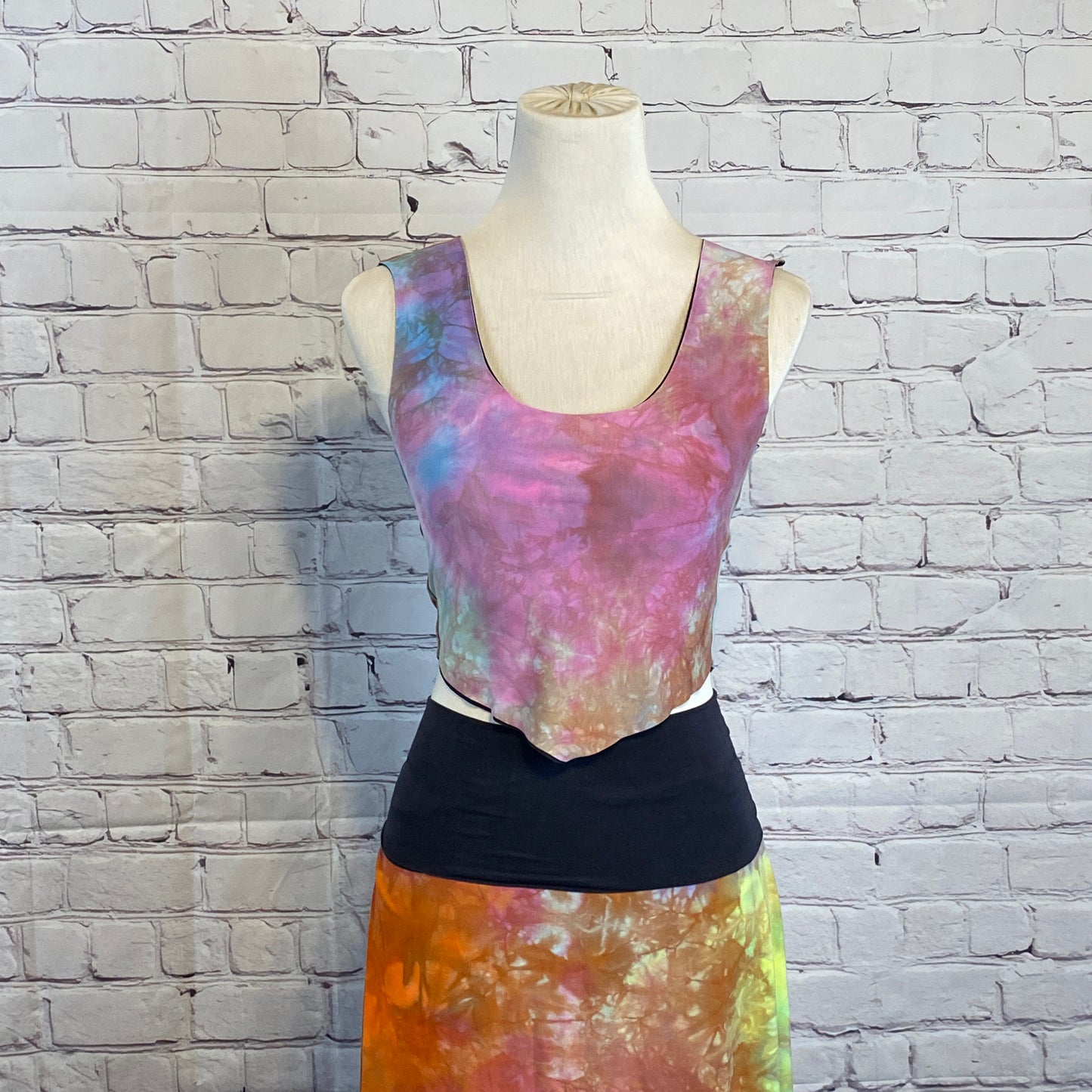 Aries Crop, Reversible, Black and Rainbows