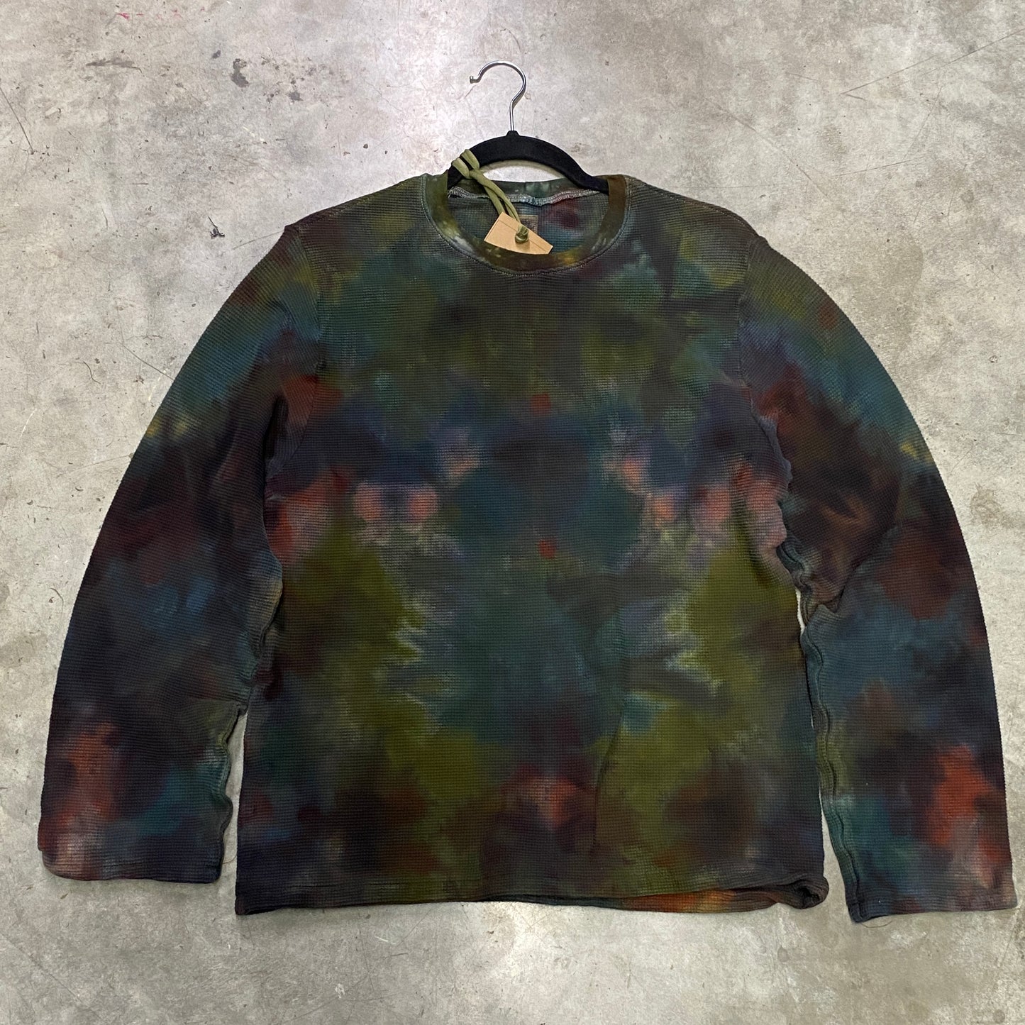 Corvus Sweater in Waffle Knit, Dark Camo