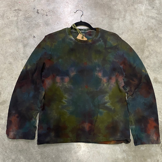 Corvus Sweater in Waffle Knit, Dark Camo