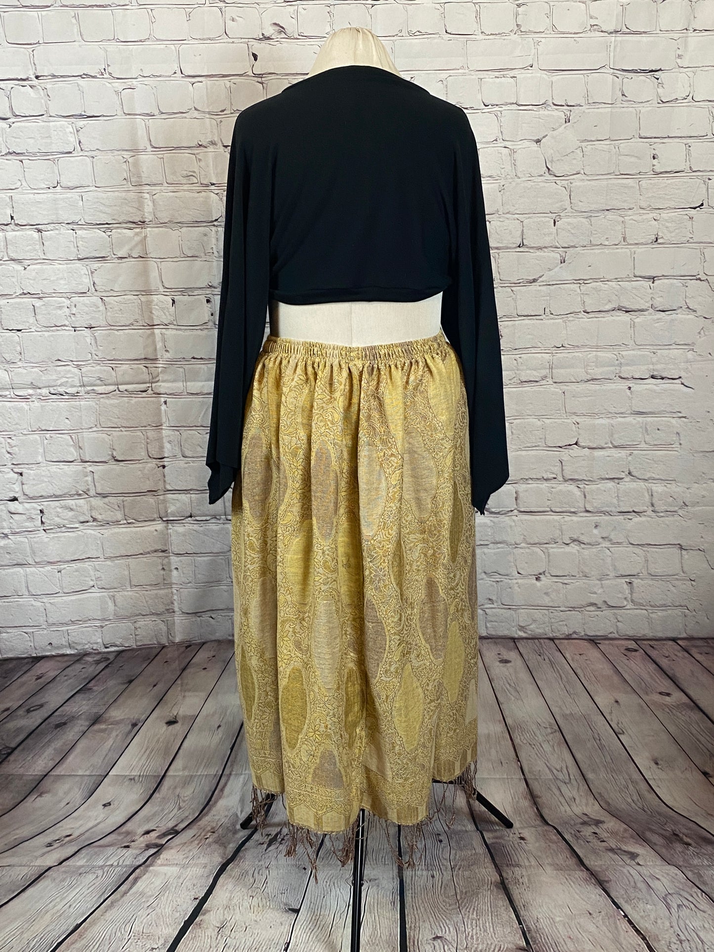 Upcyceld Pashmina double slit Maxi Skirt
