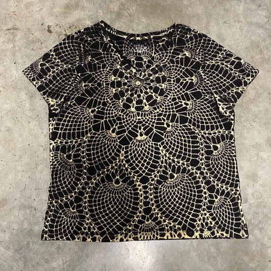 Doily Print ~ V Neck, 2X