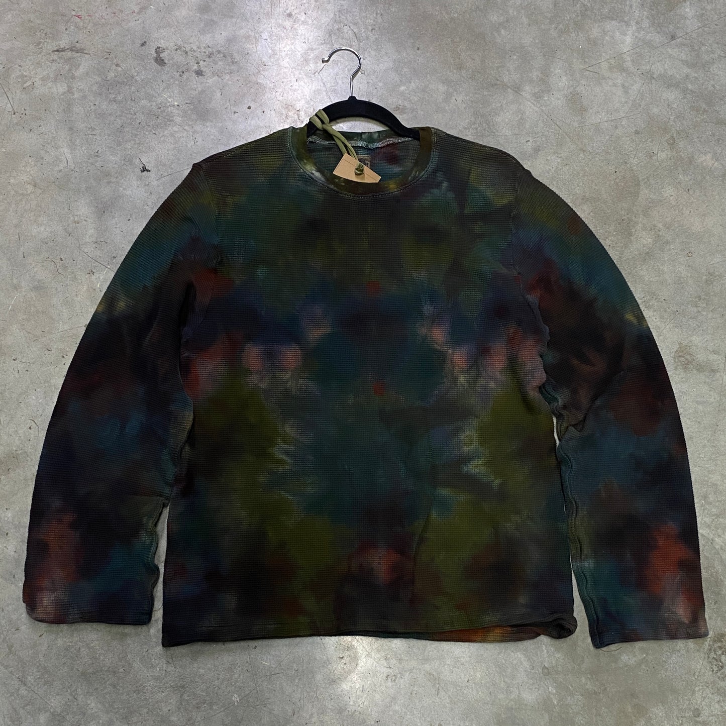 Corvus Sweater in Waffle Knit, Dark Camo