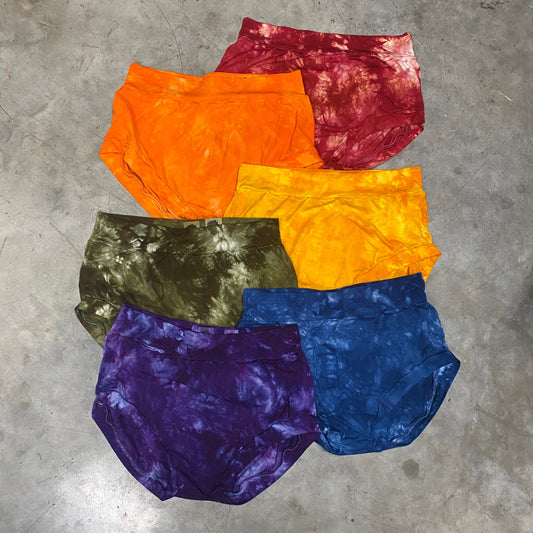 Six pack of handmade organic underwear in a wedgie free, sensory friendly design.