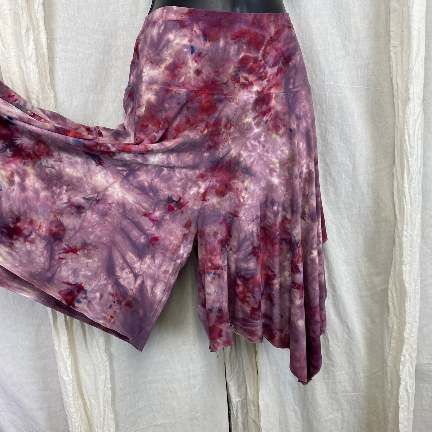 organic cotton bamboo handmade skirt shorts pink mauve medium