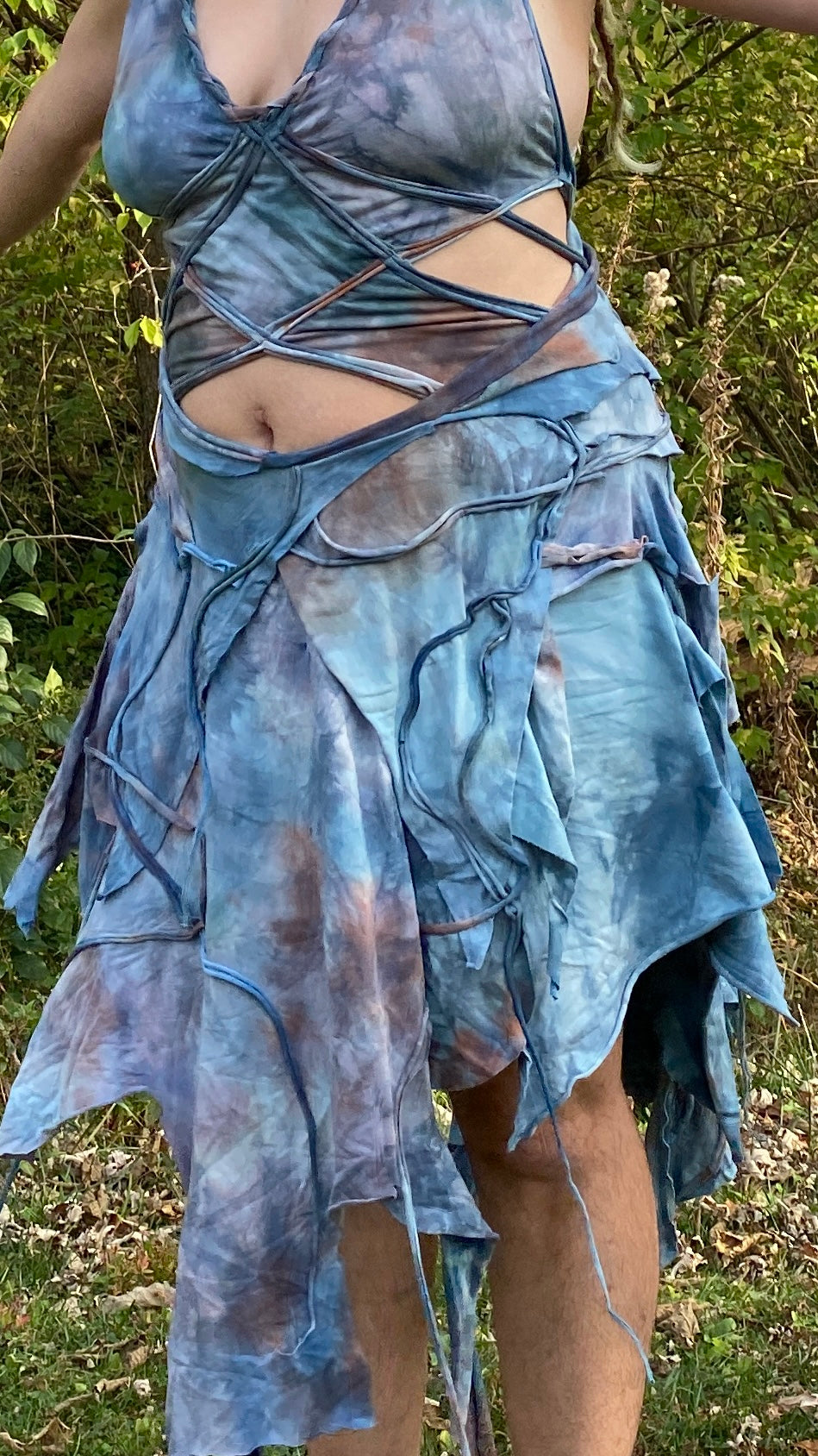 Mermaid on Land: scrap work dress