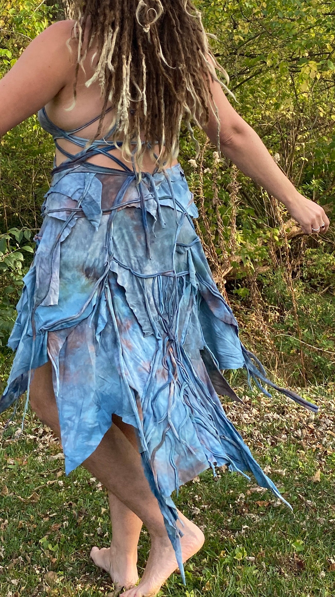 Mermaid on Land: scrap work dress