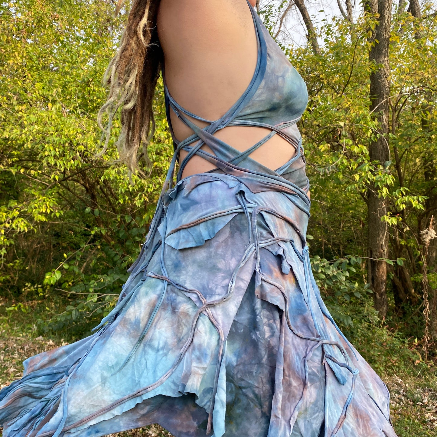 Mermaid on Land: scrap work dress