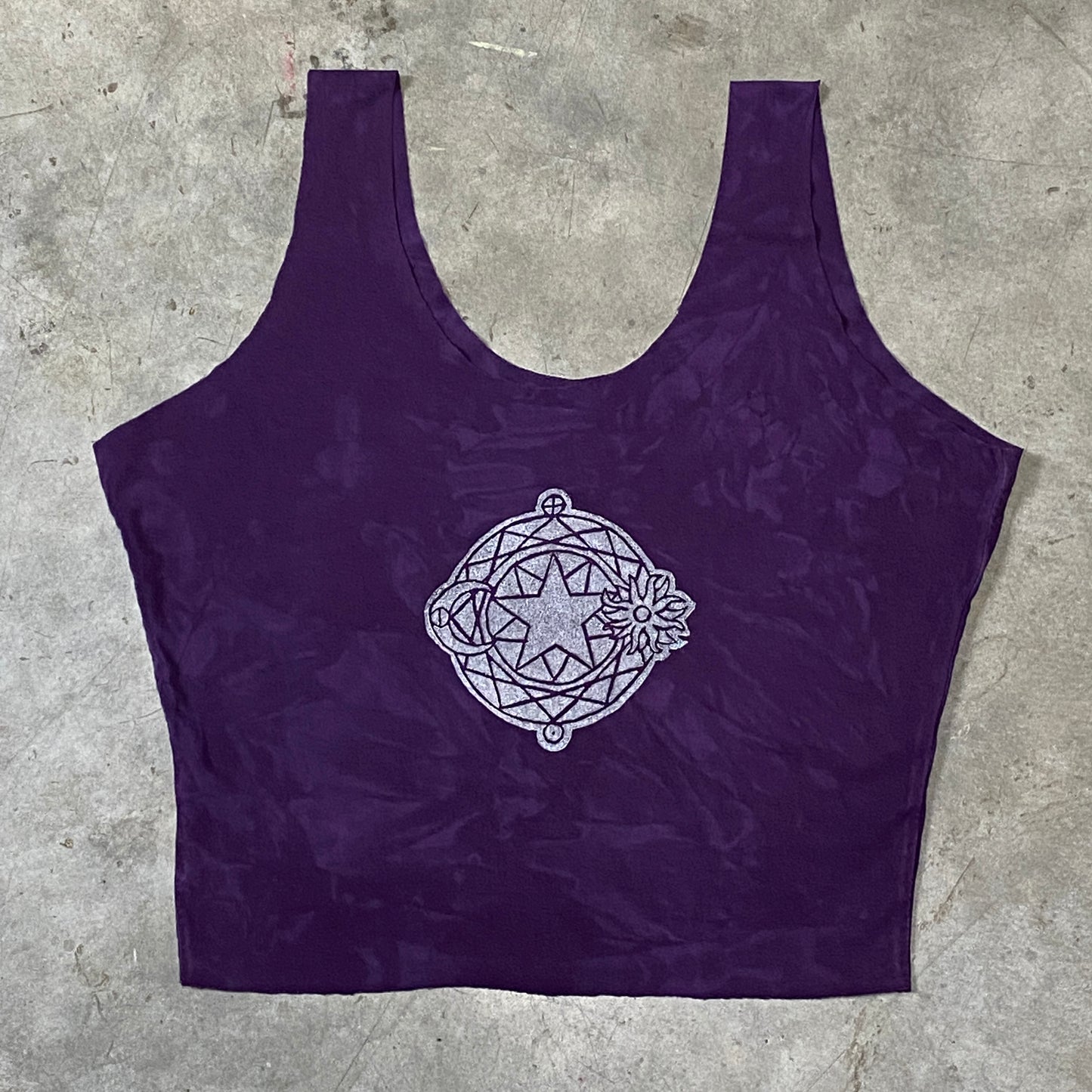 Celestial Alignment Raw Crop in Dusty Purple